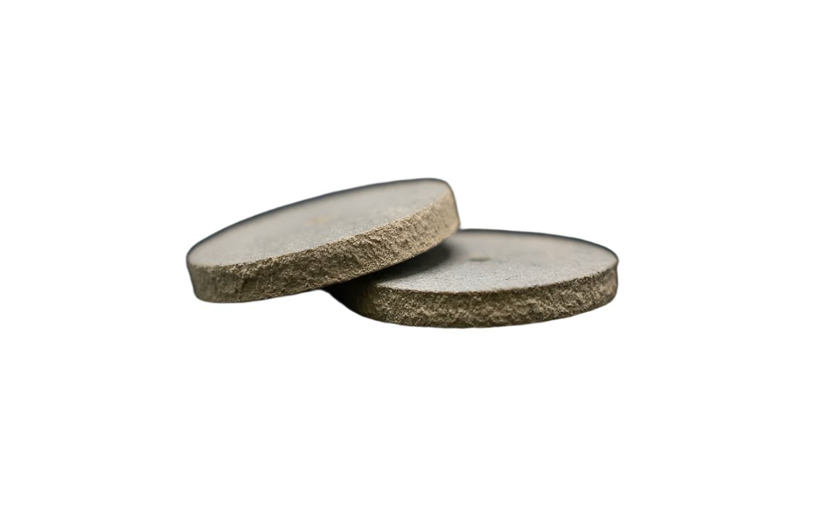 Unmounted wheels 22x3mm white,coarse, square edge