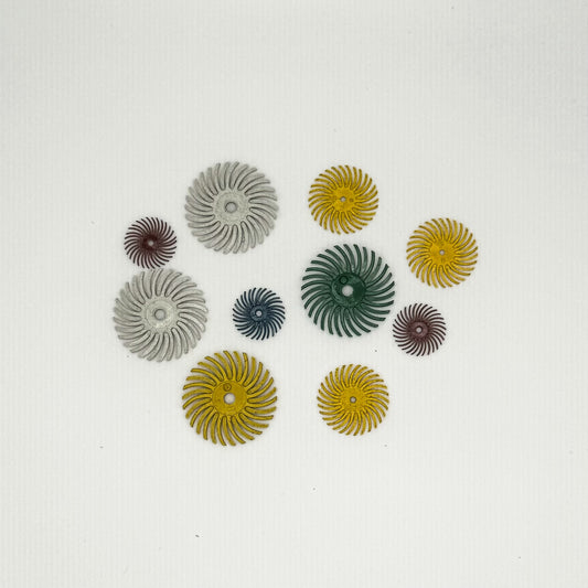 3M radial bristal discs 3/4X1/16" 80 grit yellow
