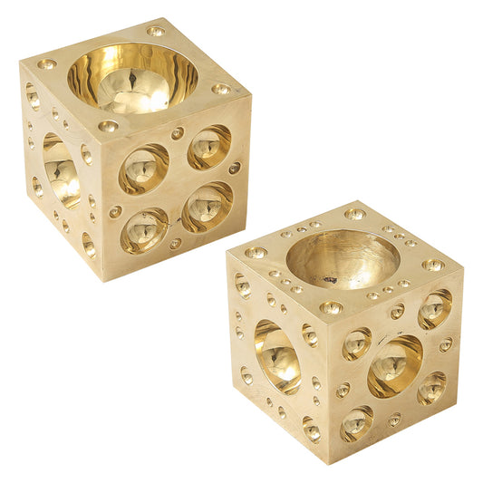 Brass dapping block 2-1/2" x 2-1/2". 77 Full half-spheres from 3mm to 47mm
