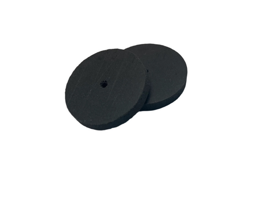 Silicone unmounted wheels 22x3mm  black, medium, square edge