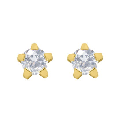 Large Cubic Zirconia yellow(24K Gold Plated)