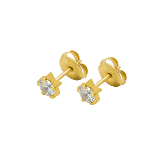 Large Cubic Zirconia yellow(24K Gold Plated)