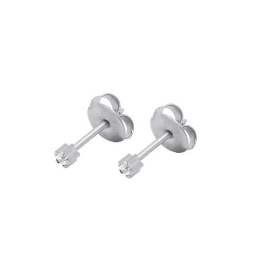 Mini Cubic Zirconia White (Stainless Steel)