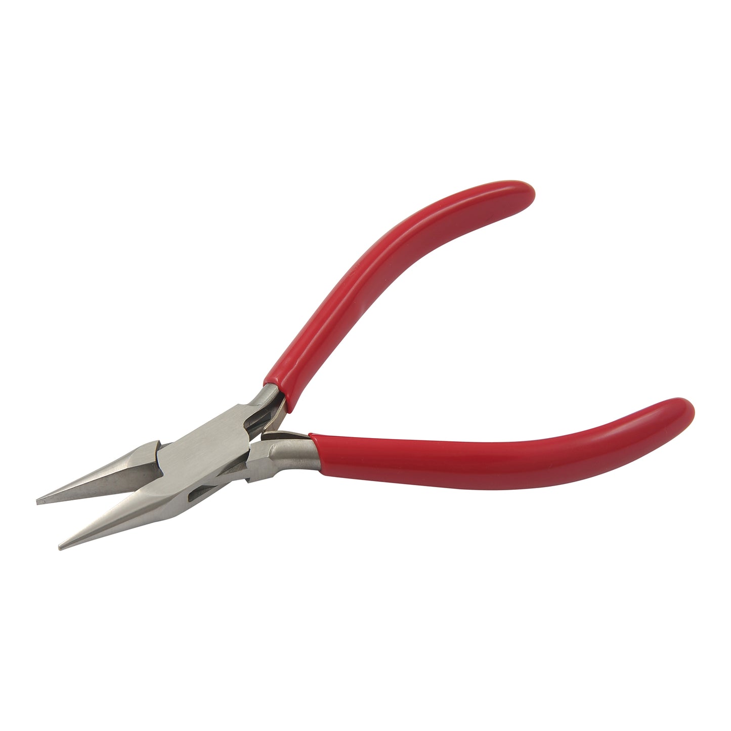 Flat nose plier, Size 130mm, smooth jaws, with double leaf spring & PVC handles