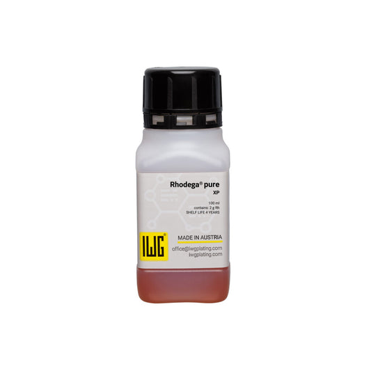 Rhodium Pure White Bath (Dip) Concentrate contains 1gr.Rh/50ml.